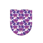 Purple Orchid Flower Pattern Print Toilet Lid Cover