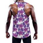 Purple Orchid Flower Pattern Print Training Tank Top