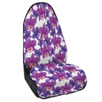 Purple Orchid Flower Pattern Print Waterproof Car Seat Cover
