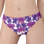 Purple Orchid Flower Pattern Print Women's Panties