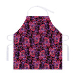 Purple Paisley Pattern Print Adjustable Apron