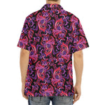 Purple Paisley Pattern Print Aloha Shirt