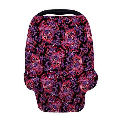 Purple Paisley Pattern Print Baby Seat Cover