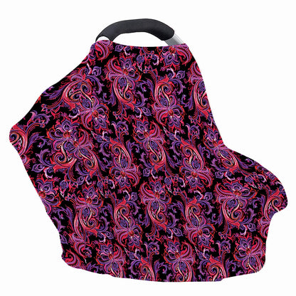 Purple Paisley Pattern Print Baby Seat Cover