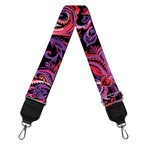 Purple Paisley Pattern Print Bag Strap