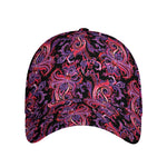 Purple Paisley Pattern Print Baseball Cap