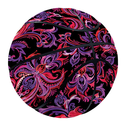 Purple Paisley Pattern Print Basketball
