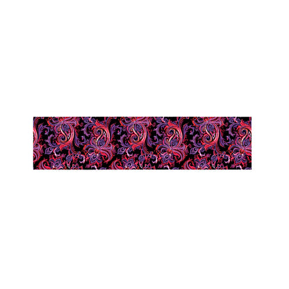 Purple Paisley Pattern Print Bed Runner