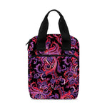 Purple Paisley Pattern Print Bible Tote Bag