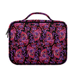 Purple Paisley Pattern Print Briefcase Bible Bag