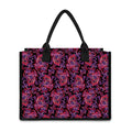 Purple Paisley Pattern Print Canvas Tote Bag