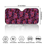 Purple Paisley Pattern Print Car Windshield Sun Shade