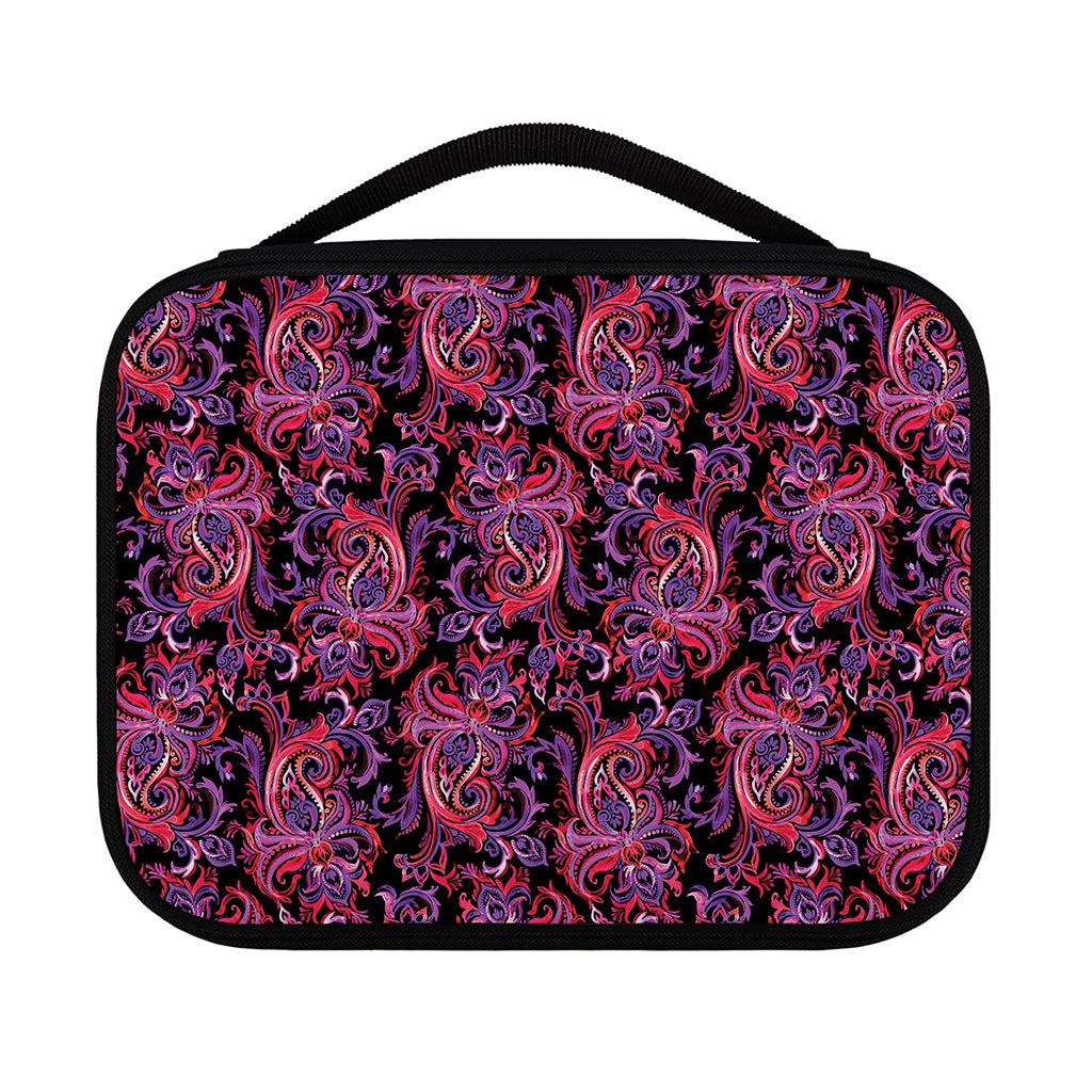 Purple Paisley Pattern Print Classic Bible Case