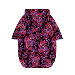 Purple Paisley Pattern Print Dog Zip Up Hoodie