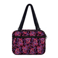Purple Paisley Pattern Print Double Strap Bible Bag