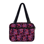 Purple Paisley Pattern Print Double Strap Bible Bag