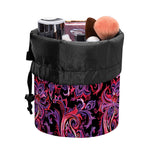 Purple Paisley Pattern Print Drawstring Makeup Bag