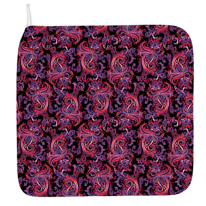 Purple Paisley Pattern Print Hand Towel