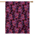 Purple Paisley Pattern Print House Flag