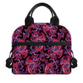 Purple Paisley Pattern Print Insulated Lunch Bag