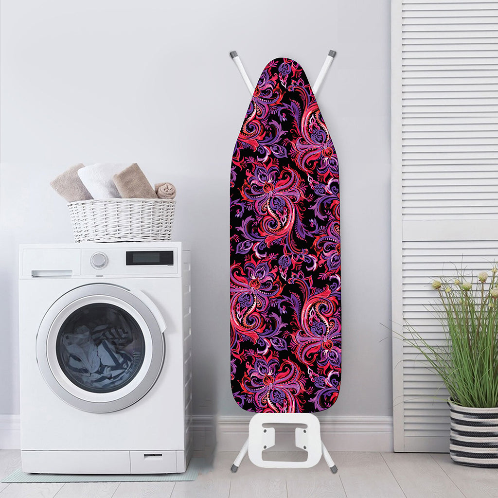 Purple Paisley Pattern Print Ironing Board Cover