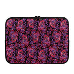 Purple Paisley Pattern Print Laptop Sleeve