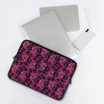 Purple Paisley Pattern Print Laptop Sleeve