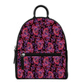 Purple Paisley Pattern Print Leather Backpack