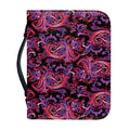 Purple Paisley Pattern Print Leather Bible Cover