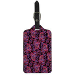 Purple Paisley Pattern Print Luggage Tag