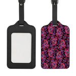Purple Paisley Pattern Print Luggage Tag