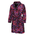 Purple Paisley Pattern Print Men's Bathrobe