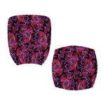 Purple Paisley Pattern Print Office Chair Cover