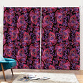 Purple Paisley Pattern Print Pencil Pleat Curtains