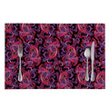 Purple Paisley Pattern Print Placemat