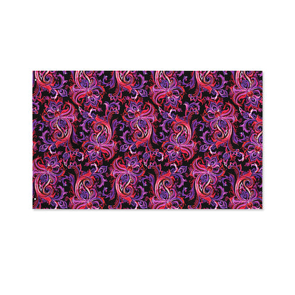 Purple Paisley Pattern Print Polyester Flag