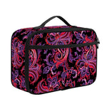 Purple Paisley Pattern Print Portable Lunch Bag