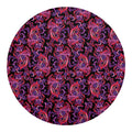 Purple Paisley Pattern Print Round Blanket