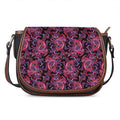 Purple Paisley Pattern Print Saddle Bag