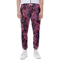 Purple Paisley Pattern Print Joggers