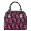 Purple Paisley Pattern Print Shoulder Handbag