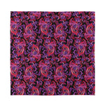 Purple Paisley Pattern Print Silk Bandana