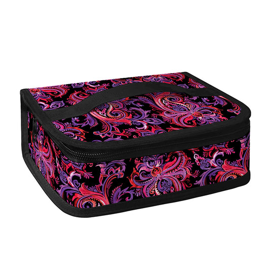 Purple Paisley Pattern Print Small Lunch Bag
