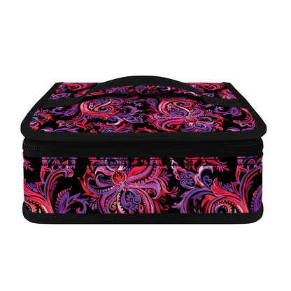 Purple Paisley Pattern Print Small Lunch Bag