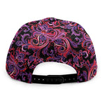 Purple Paisley Pattern Print Snapback Cap