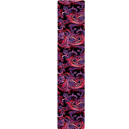 Purple Paisley Pattern Print Table Runner