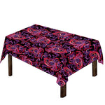 Purple Paisley Pattern Print Tablecloth
