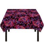 Purple Paisley Pattern Print Tablecloth