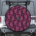 Purple Paisley Pattern Print Tire Cover With Camera Hole