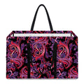 Purple Paisley Pattern Print Utility Tote Bag
